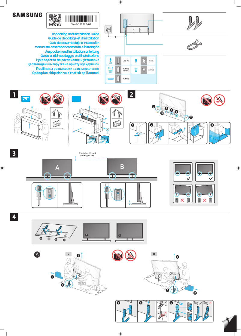 Imagen de la primera página del manual del dispositivo UN75DU7010F