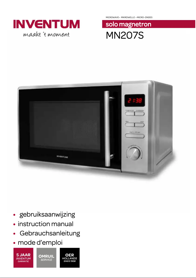 Imagen de la primera página del manual del dispositivo MN207S