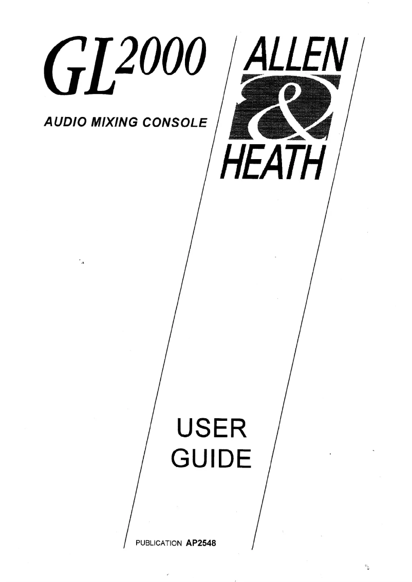 Imagen de la primera página del manual del dispositivo GL2000