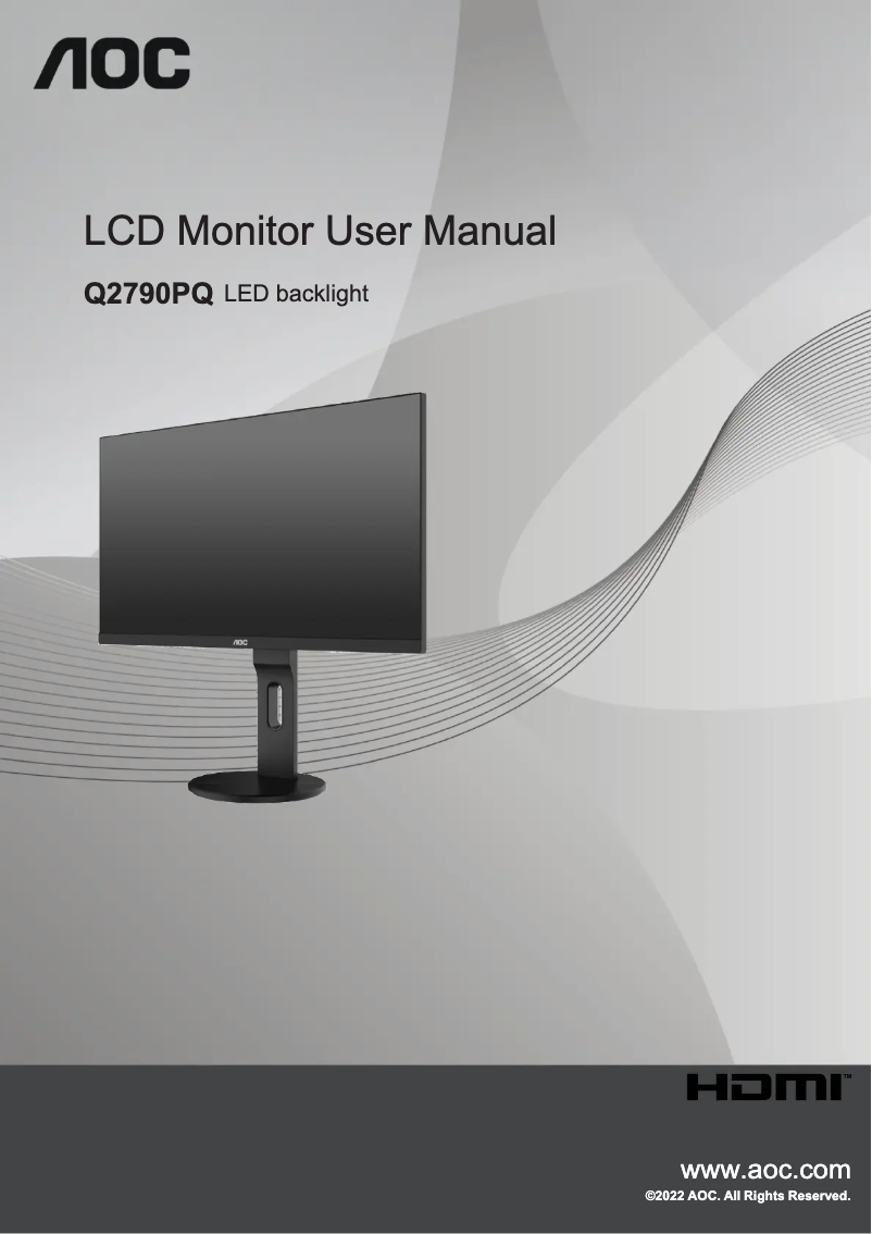 Página 1 del manual Manual de usuario AOC Q2790PQ