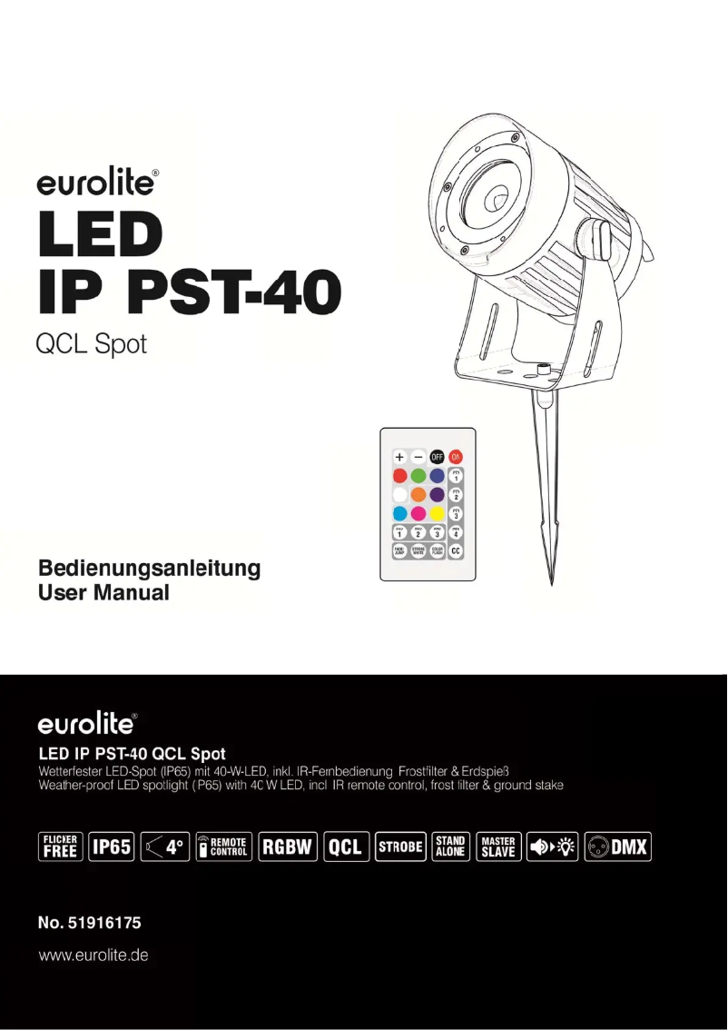 Página nº 1 - Manual de usuario Eurolite LED IP PST-40