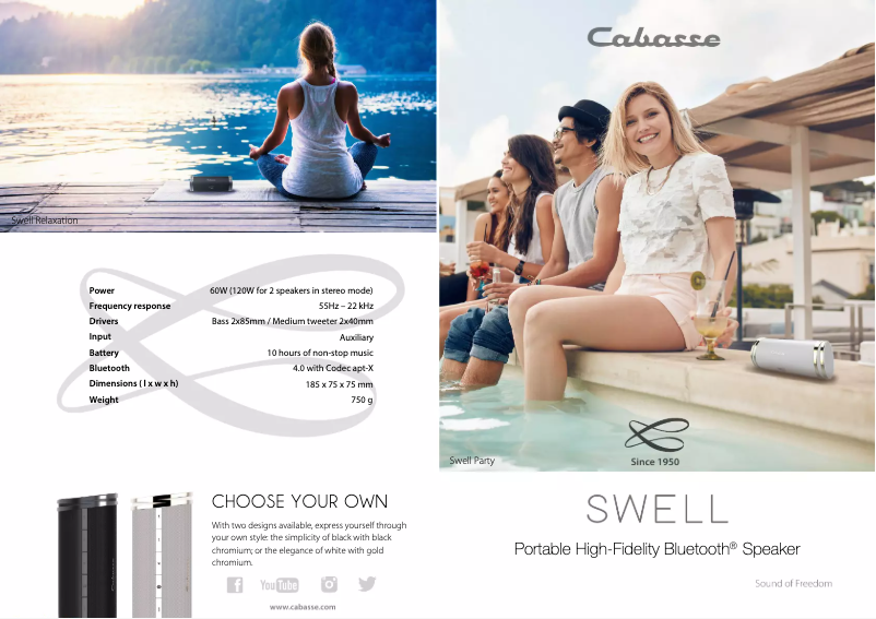 Página 1 del manual Folleto Cabasse Swell