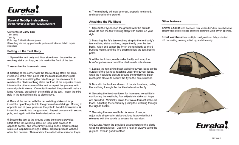 Página 1 del manual Manual de usuario Eureka Down Range 2