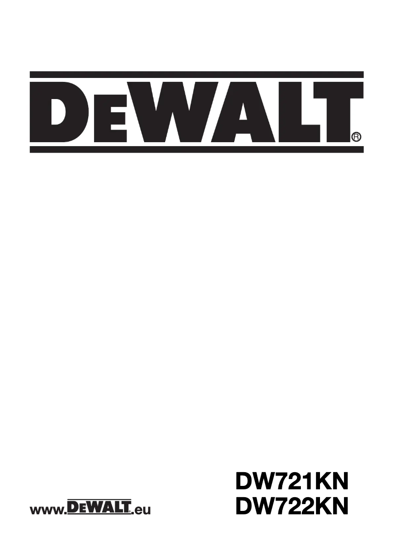 Página 1 del manual Manual de usuario DeWalt DW721KN