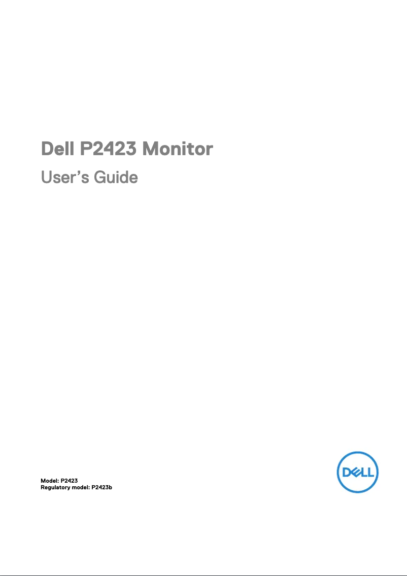 Página 1 del manual Manual de usuario Dell P2423