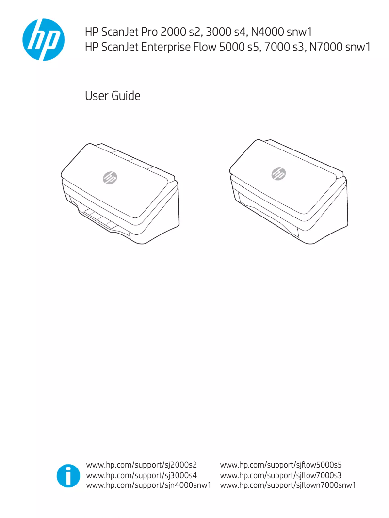 Imagen de la primera página del manual del dispositivo ScanJet Pro N4000 snw1