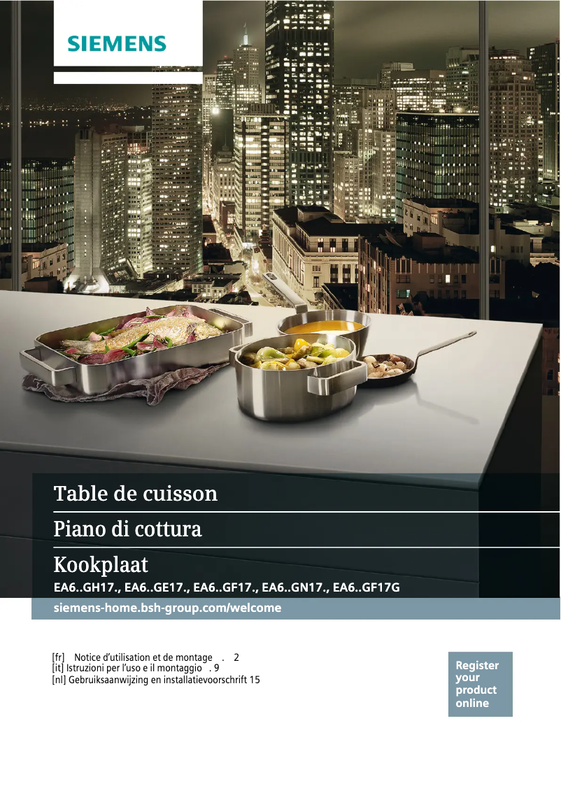 Página 1 del manual Manual de usuario Siemens EA645GE17C