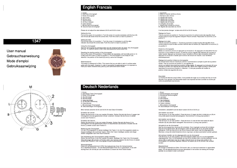 Página 1 del manual Manual de usuario Davis Roadster 1347