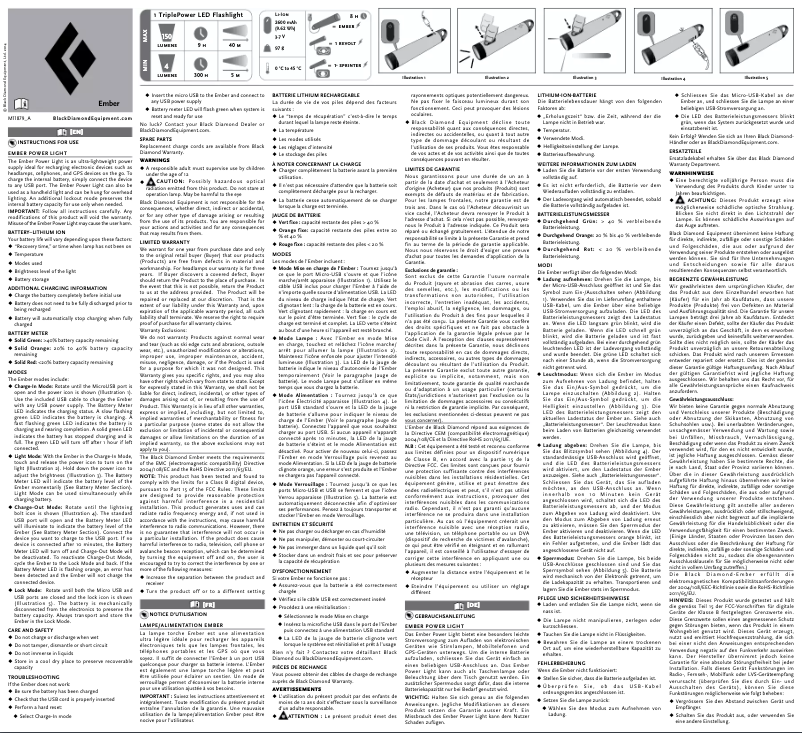 Página 1 del manual Manual de usuario Black Diamond Ember