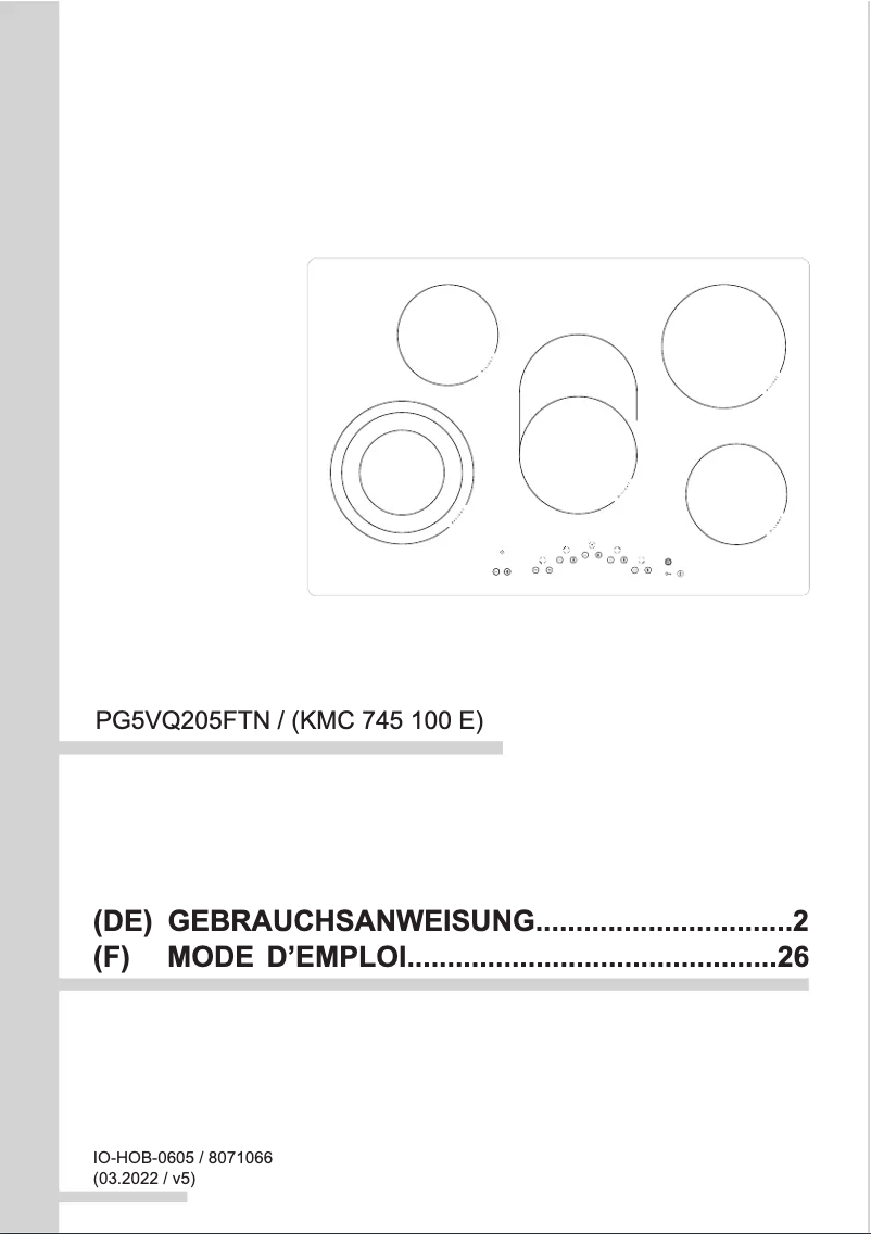 Página nº 1 - Manual de usuario Amica KMC 745 100 E