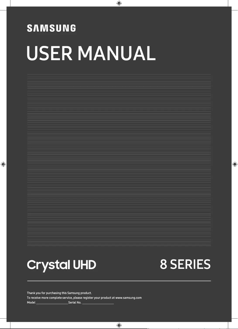 Imagen de la primera página del manual del dispositivo GU50TU8509UXZG