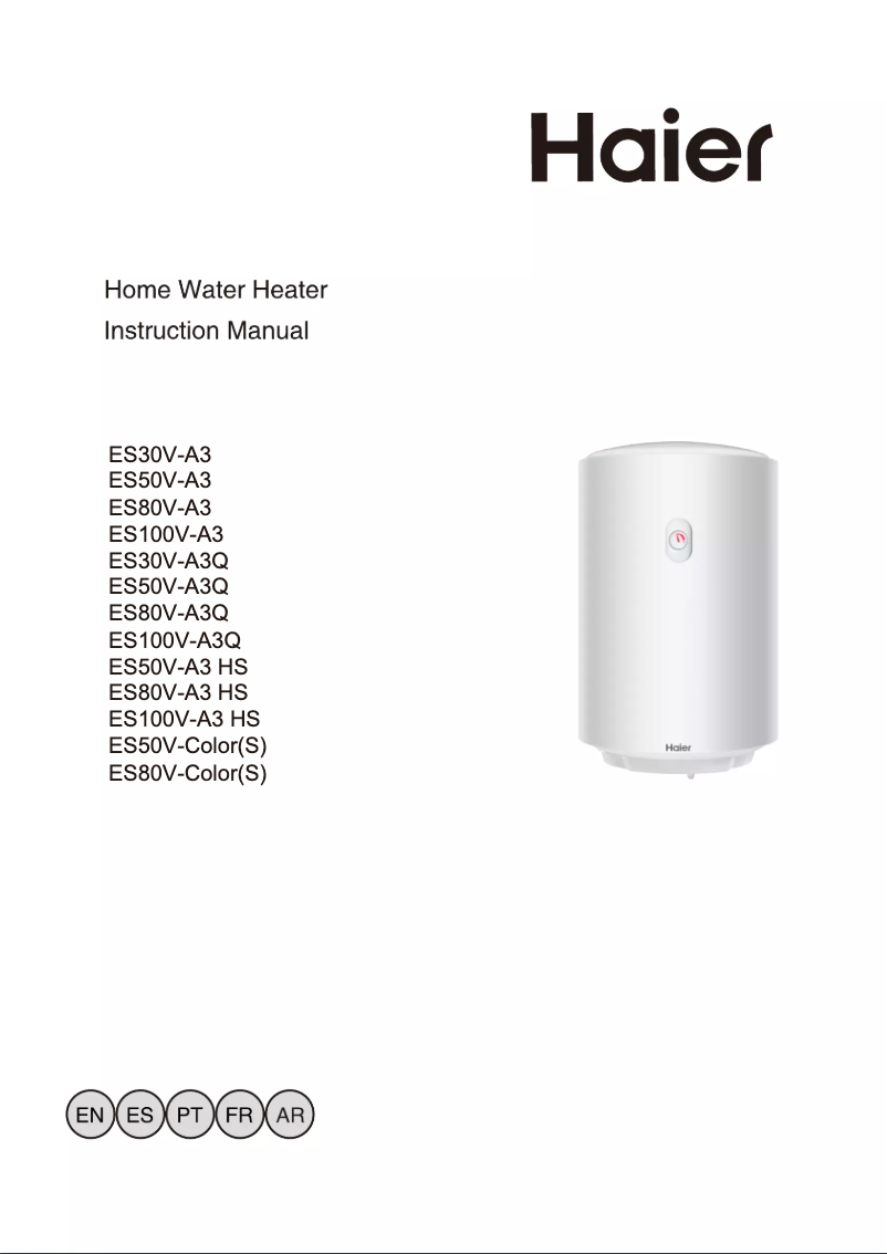 Página 1 del manual Manual de usuario Haier ES30V-A3