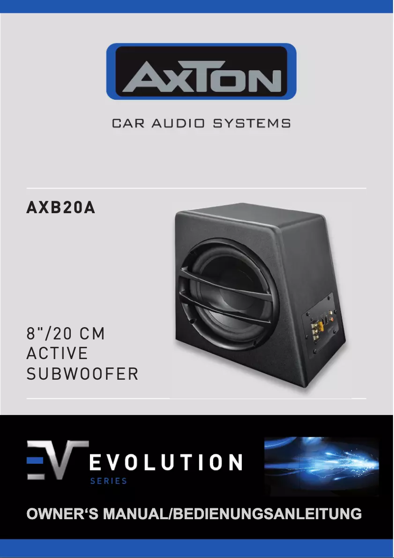 Imagen de la primera página del manual del dispositivo AXB20A