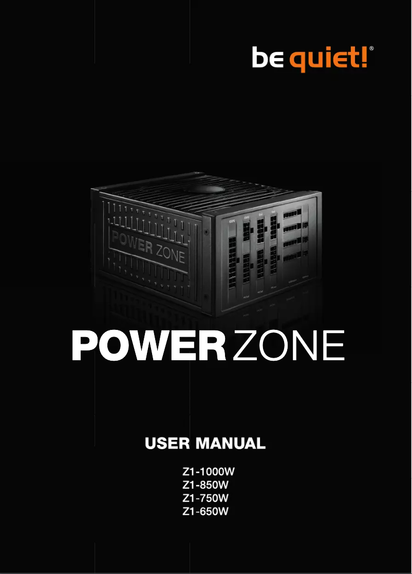 Página 1 del manual Manual de usuario Be Quiet! 750W Power Zone