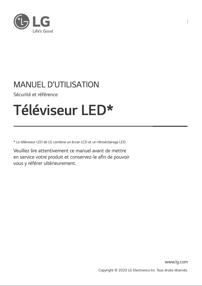 Imagen de la primera página del manual del dispositivo 55UN70006LA