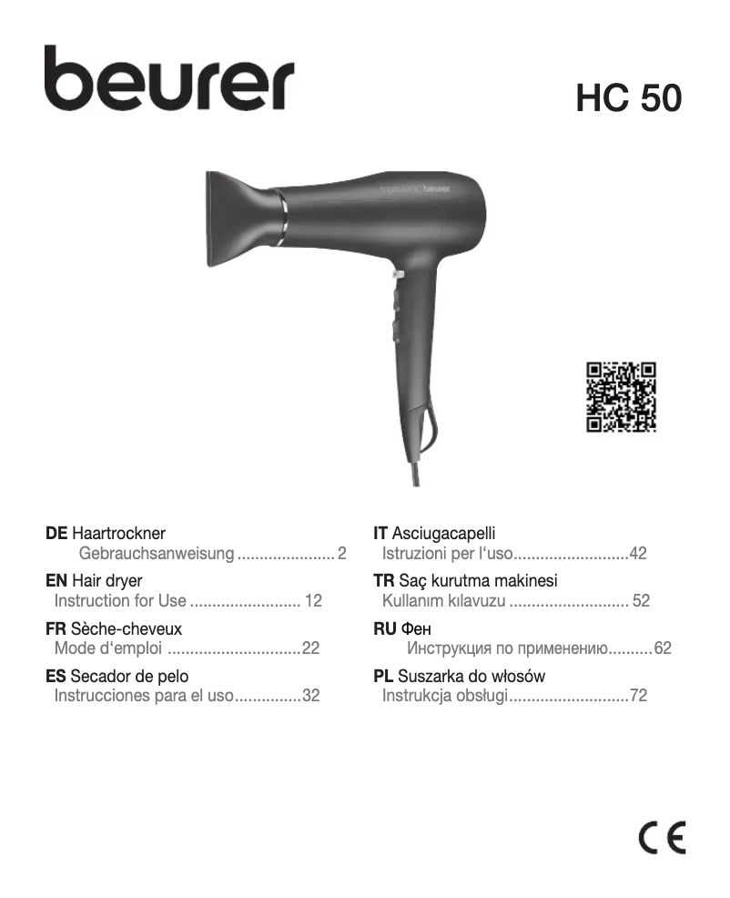 Página 1 del manual Manual de usuario Beurer HC 50