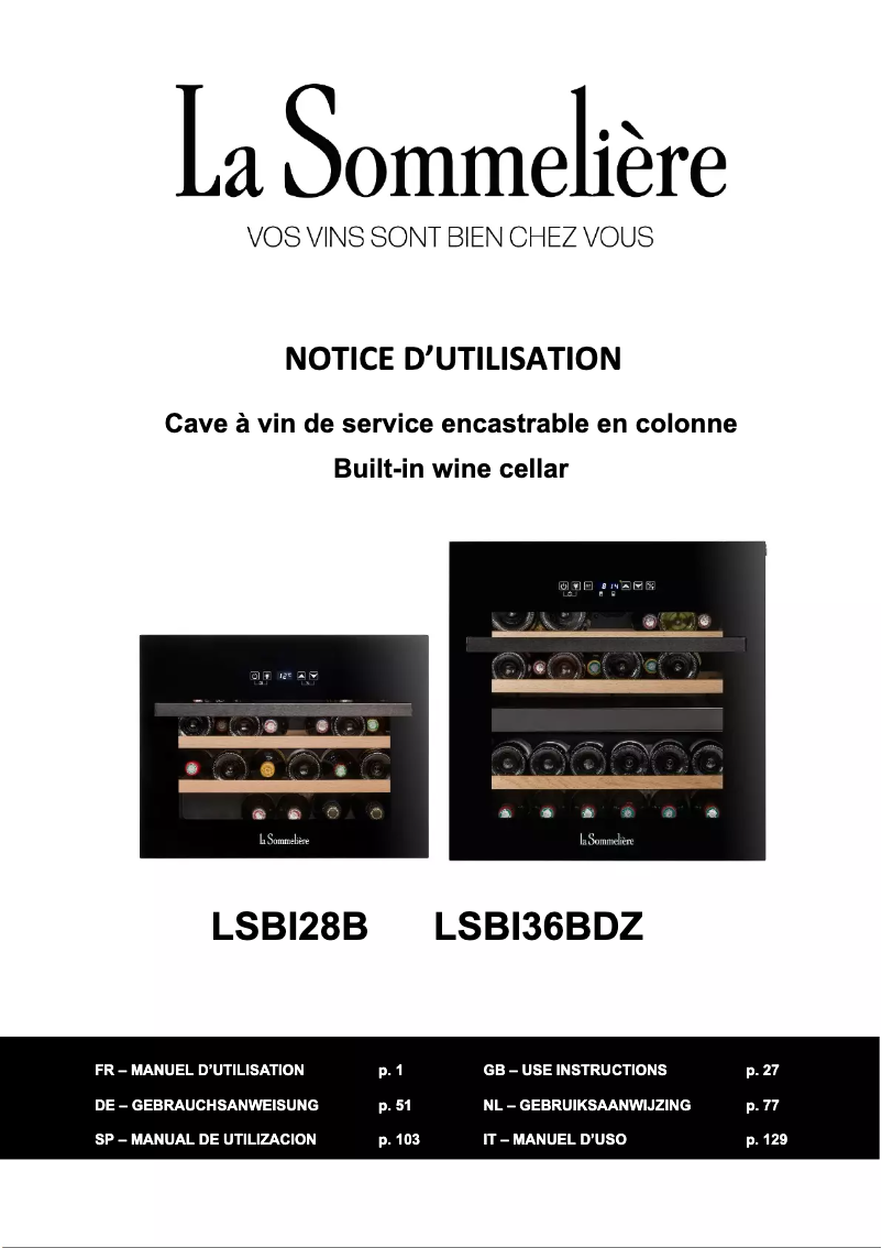 Imagen de la primera página del manual del dispositivo LSBI36BDZ