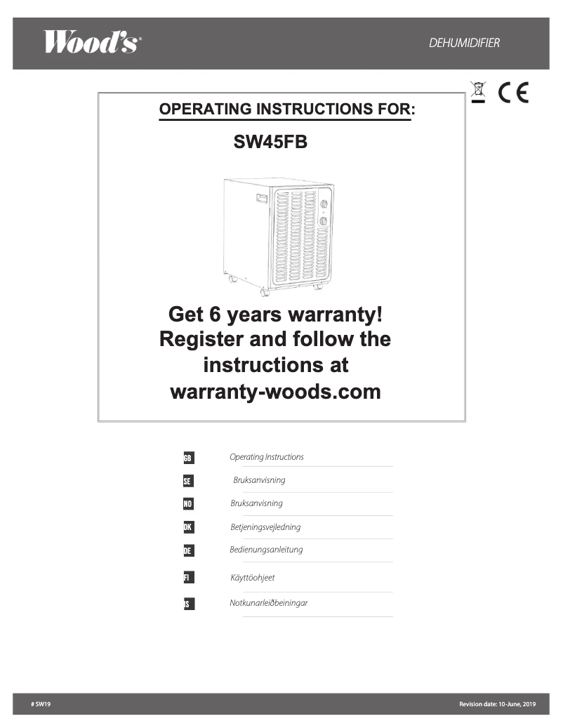 Imagen de la primera página del manual del dispositivo SW45FB