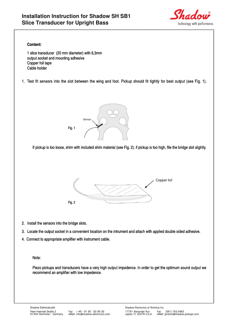 Imagen de la primera página del manual del dispositivo SH-SB1