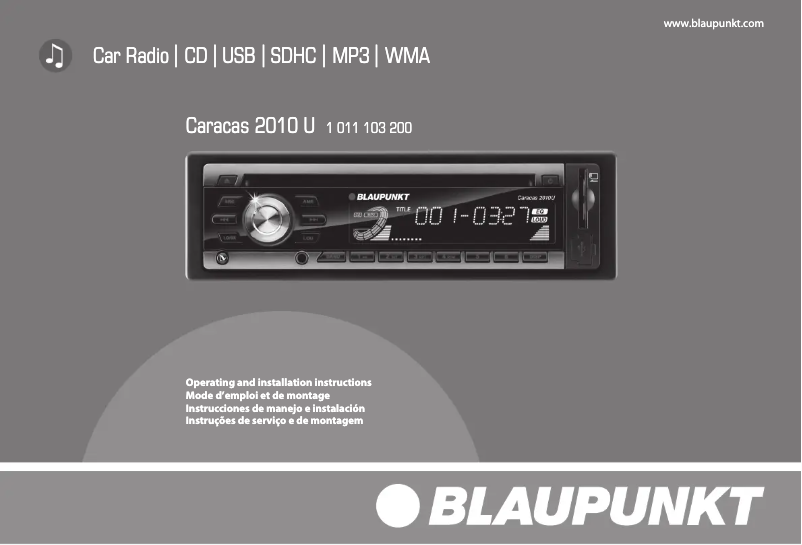 Página 1 del manual Manual de usuario Blaupunkt Caracas 2010 U