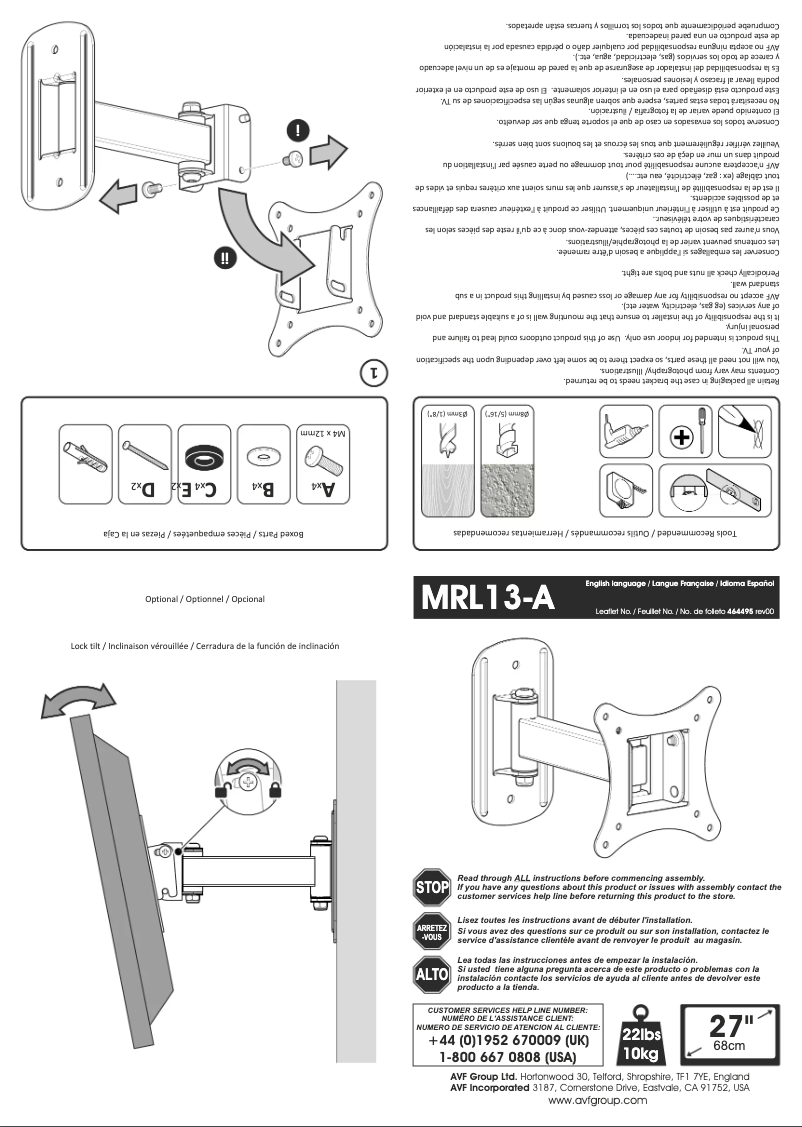 Imagen de la primera página del manual del dispositivo MRL13-A