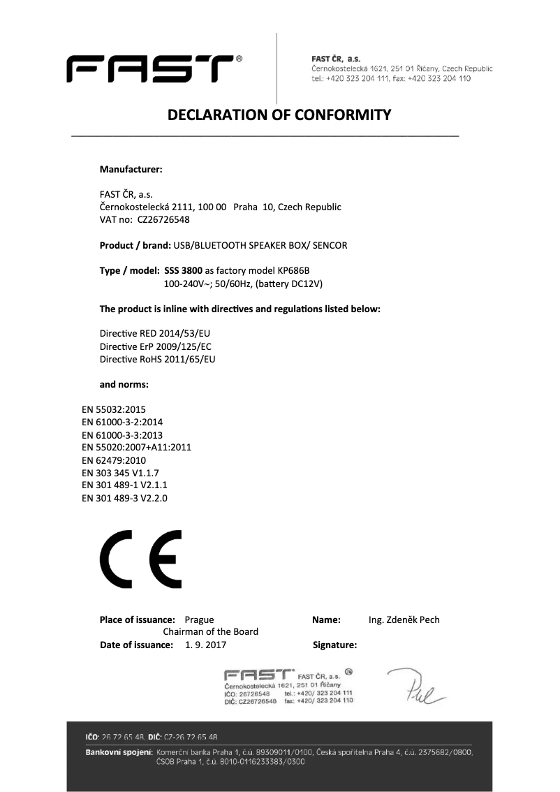 Página 1 del manual Manual de usuario Sencor SSS 3800