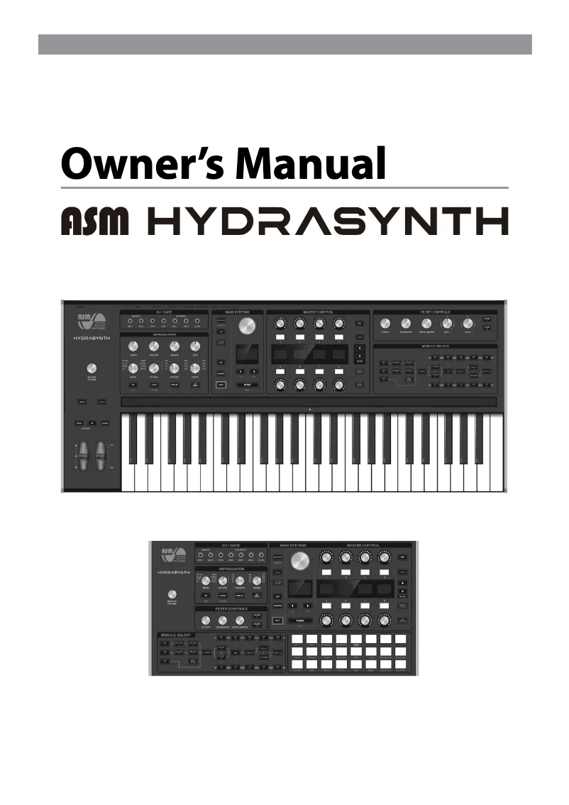 Imagen de la primera página del manual del dispositivo Hydrasynth Explorer