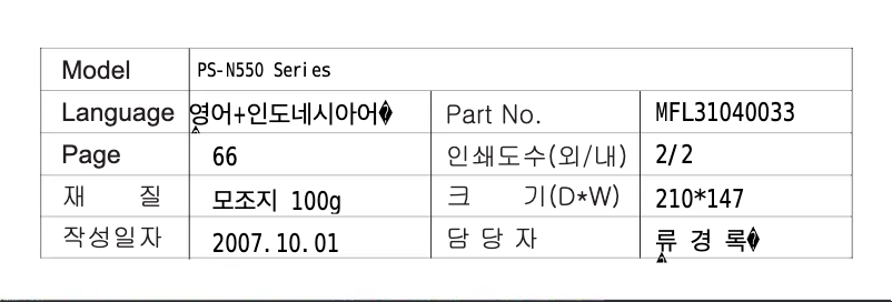 Página 1 del manual Manual de usuario LG PS-N550