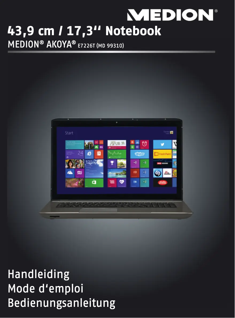 Imagen de la primera página del manual del dispositivo Akoya E7226T MD 99310