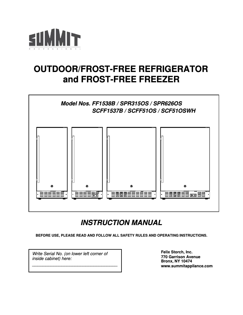 Imagen de la primera página del manual del dispositivo SPR315OS
