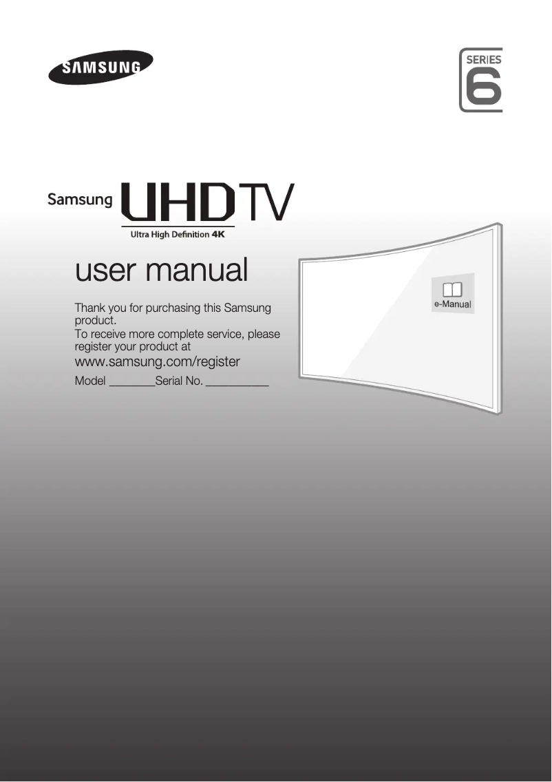 Página 1 del manual Manual de usuario Samsung UE55JU6610U