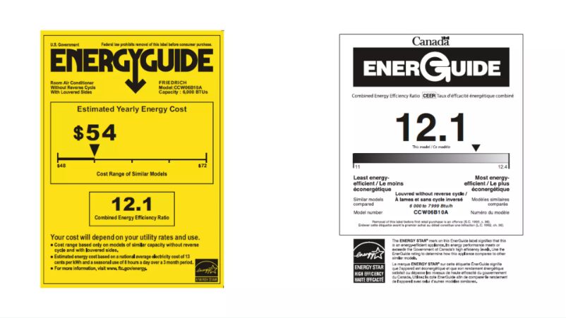 Página 1 del manual Etiqueta energética Friedrich Chill Premier CCF06A10A