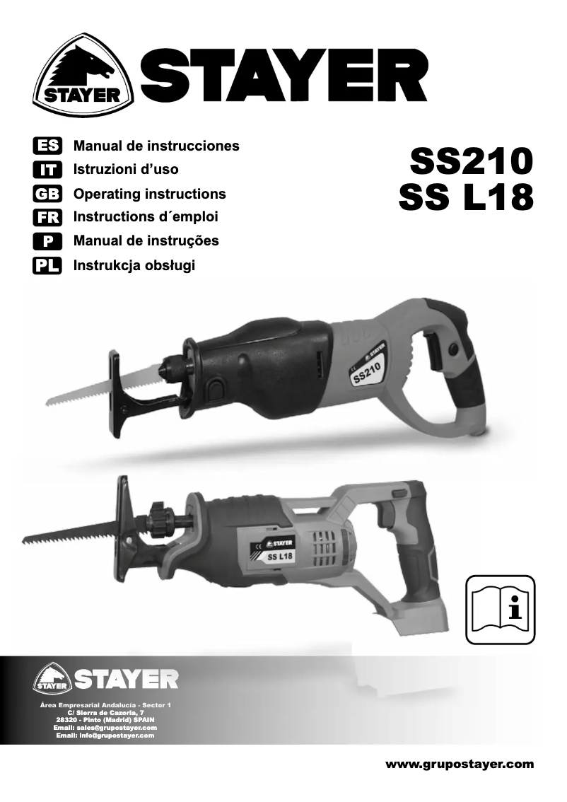 Página 1 del manual Manual de usuario Stayer SS 210