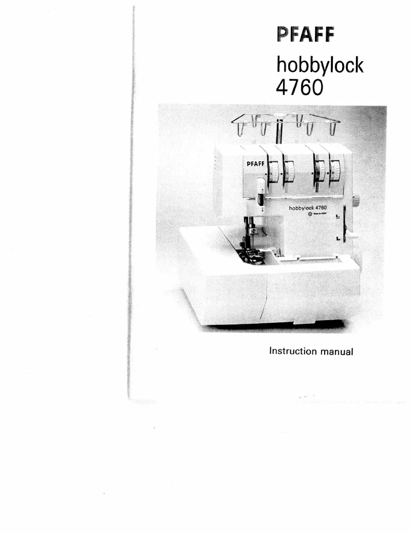 Imagen de la primera página del manual del dispositivo hobbylock 4760