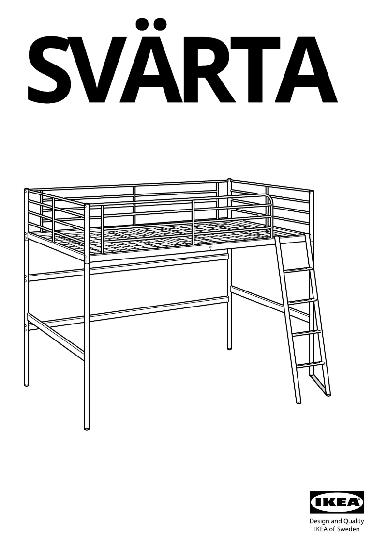 Imagen de la primera página del manual del dispositivo SVÄRTA 202.479.82