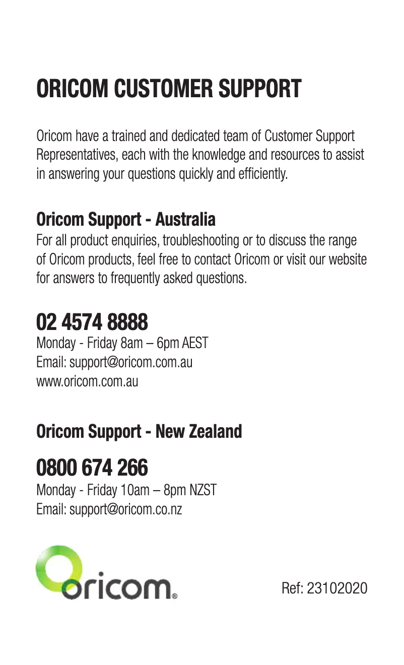 Página 1 del manual Manual de usuario Oricom PMR1300