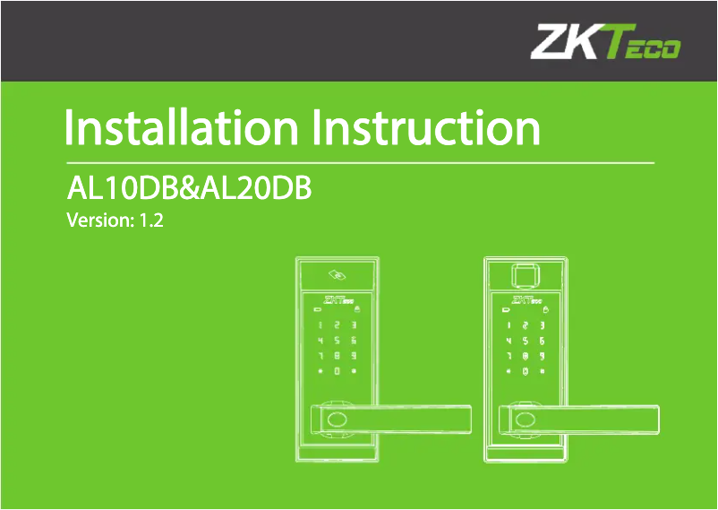 Página 1 del manual Guía de instalación ZKTeco AL10B