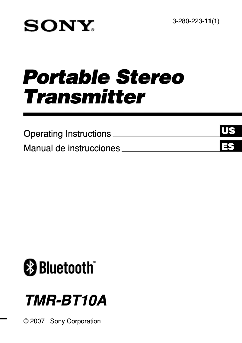 Imagen de la primera página del manual del dispositivo TMR-BT10A