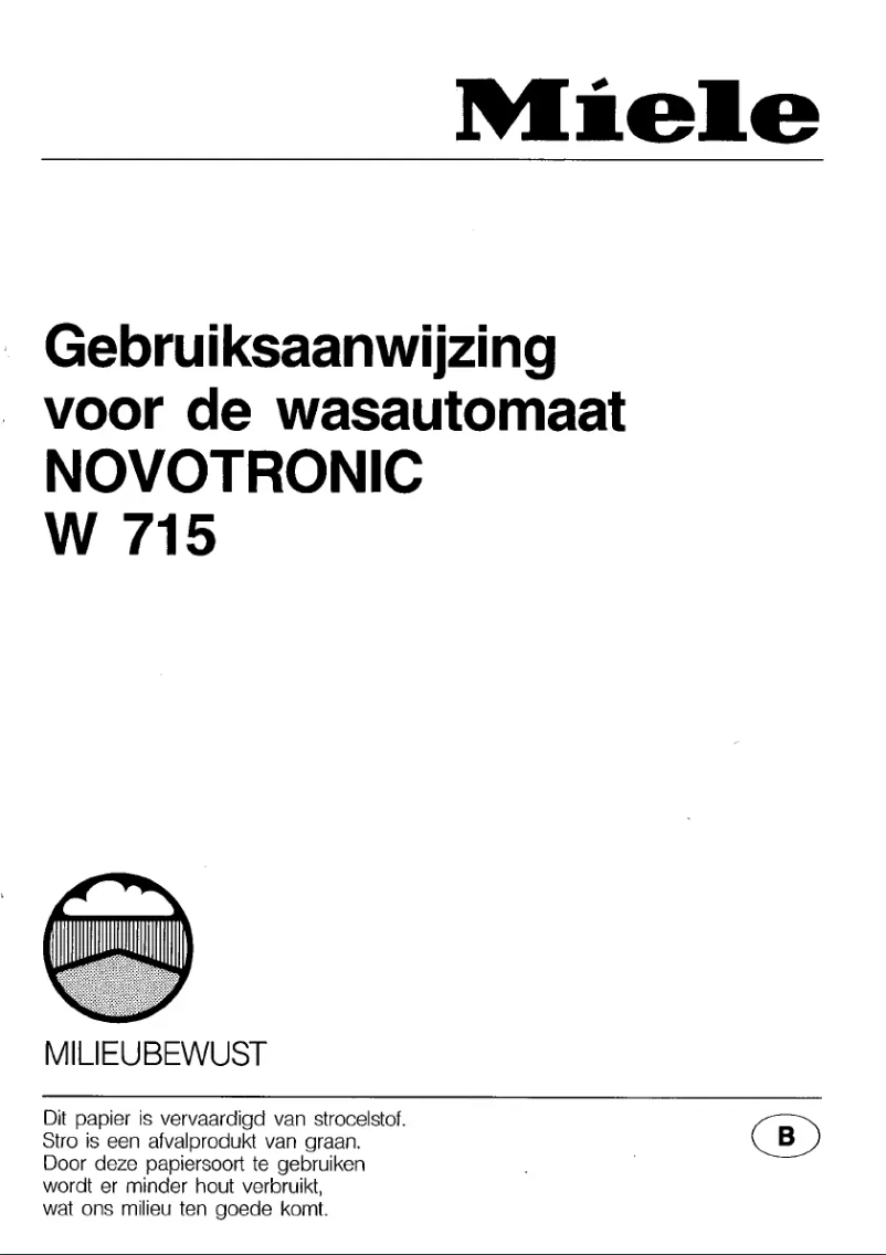 Imagen de la primera página del manual del dispositivo Novotronic W715