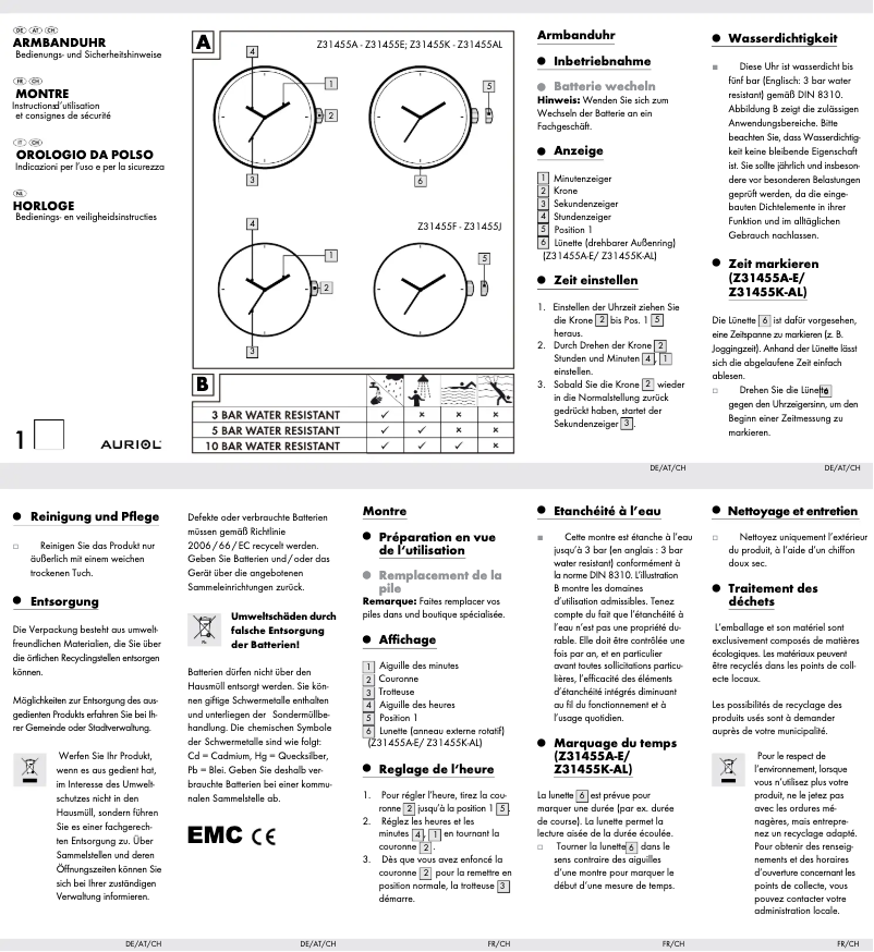 Imagen de la primera página del manual del dispositivo Z31455