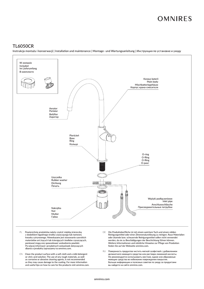 Imagen de la primera página del manual del dispositivo TL6050CR