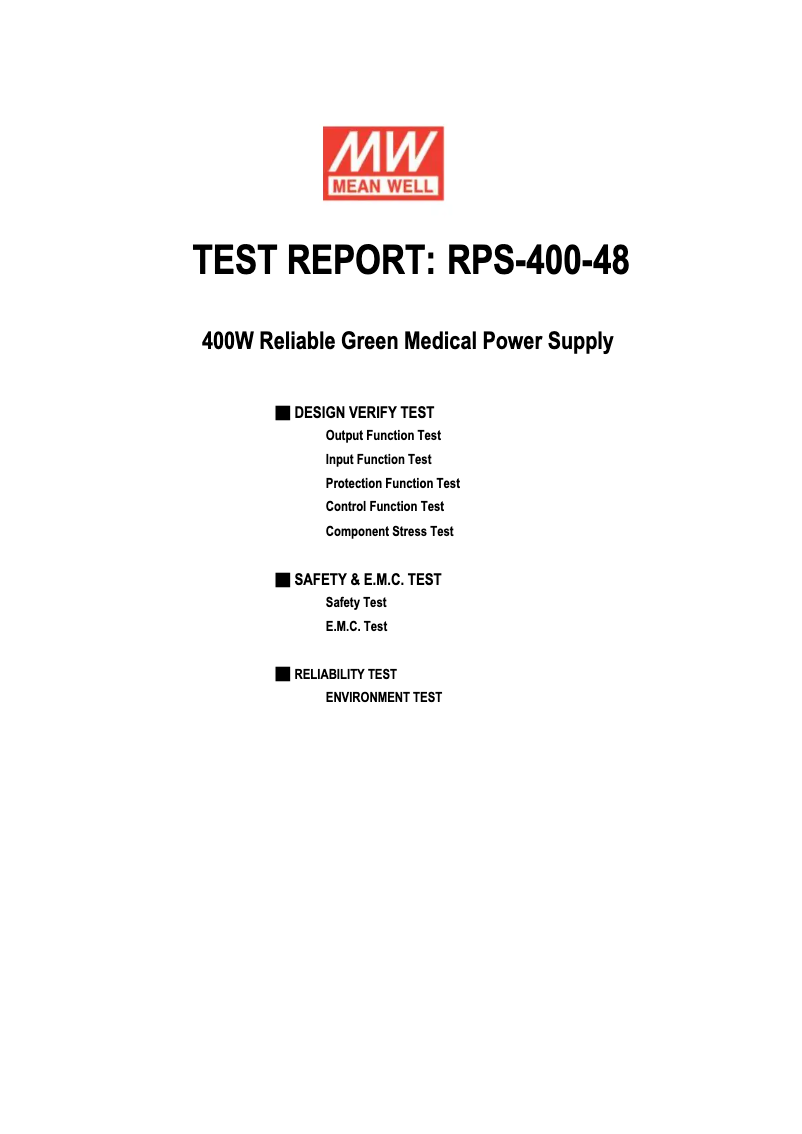 Imagen de la primera página del manual del dispositivo RPS-400-48