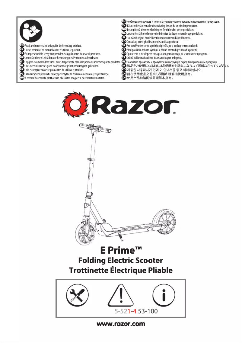 Página 1 del manual Manual de usuario Razor E Prime