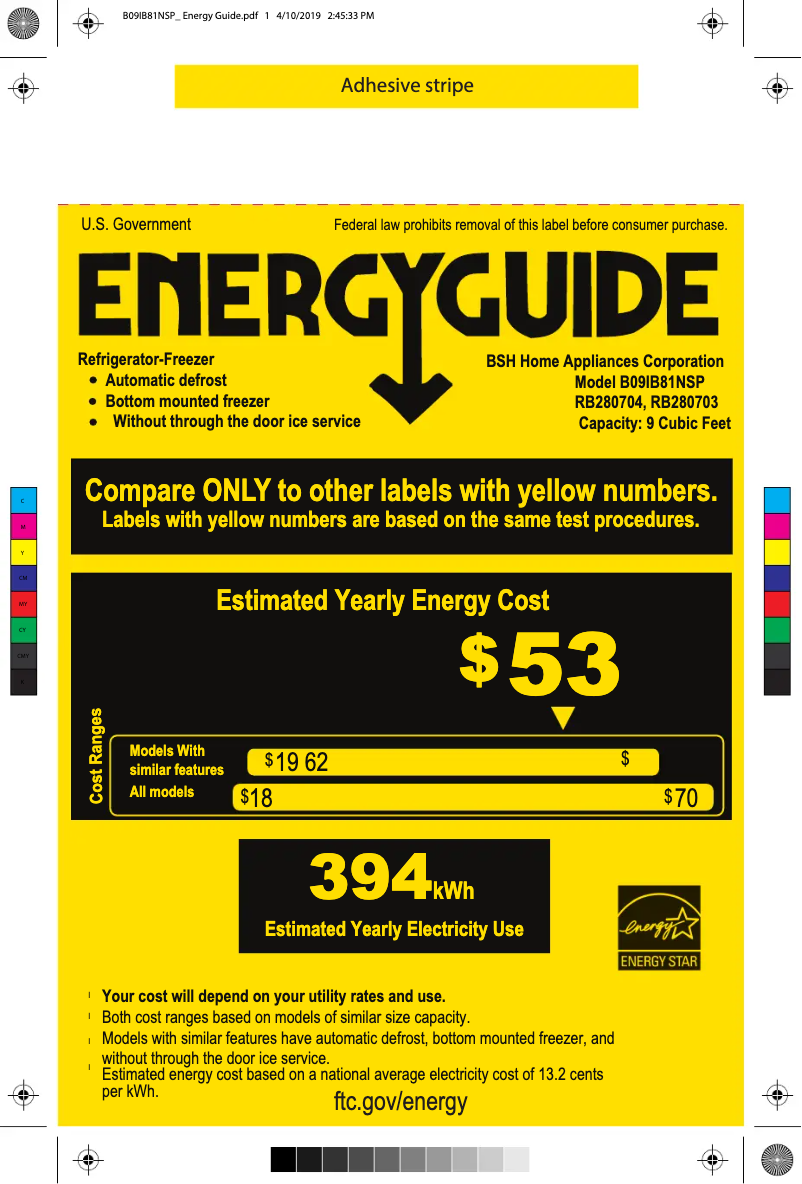 Página nº 1 - Etiqueta energética Bosch B09IB81NSP