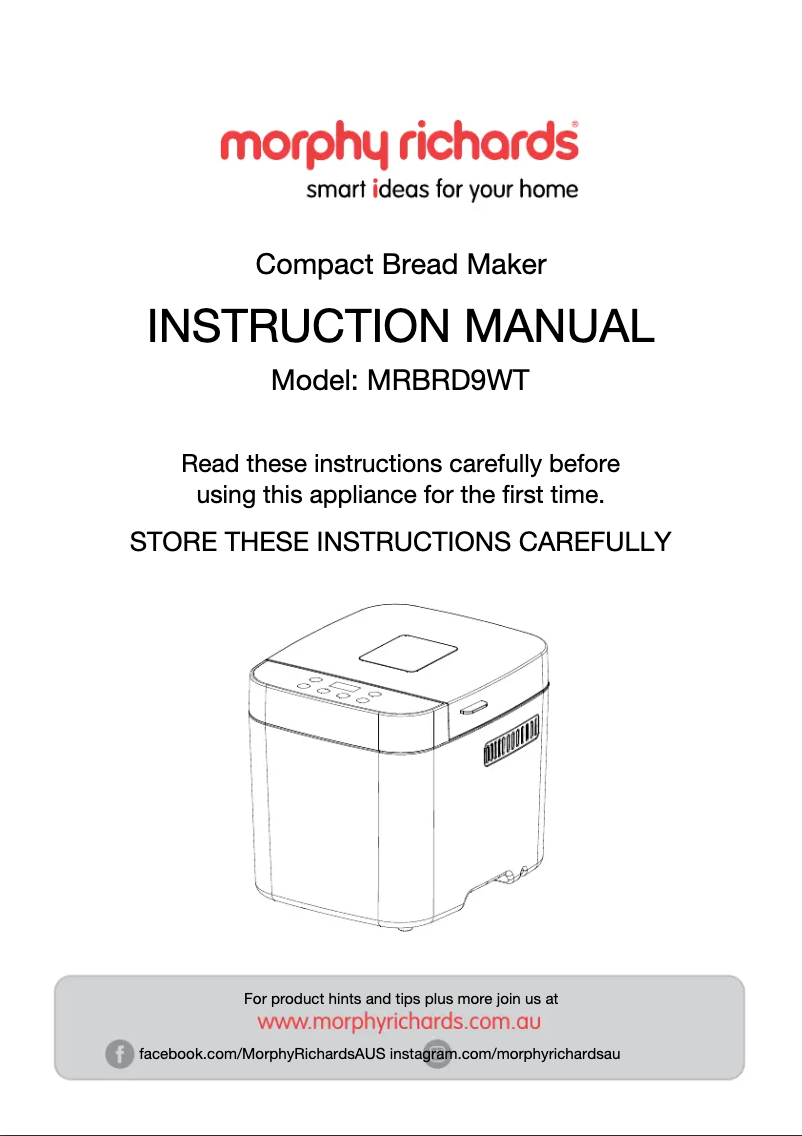 Imagen de la primera página del manual del dispositivo MRBRD9WT