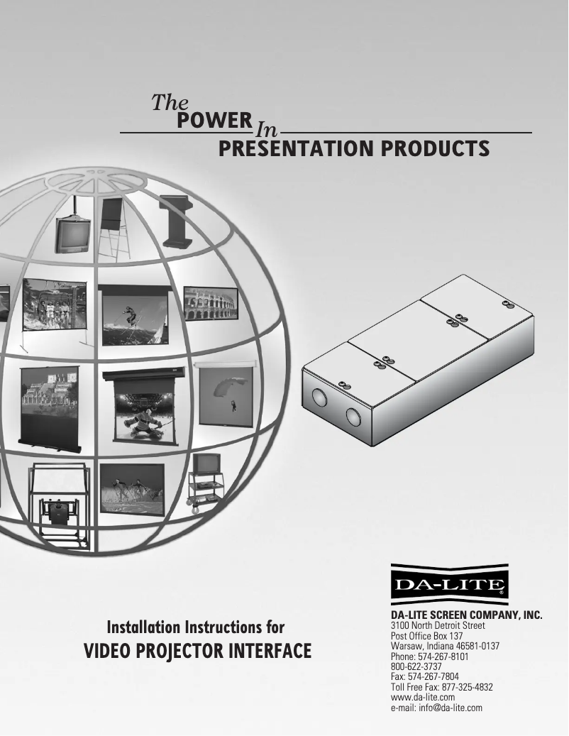 Página 1 del manual Manual de usuario Da-Lite 99622