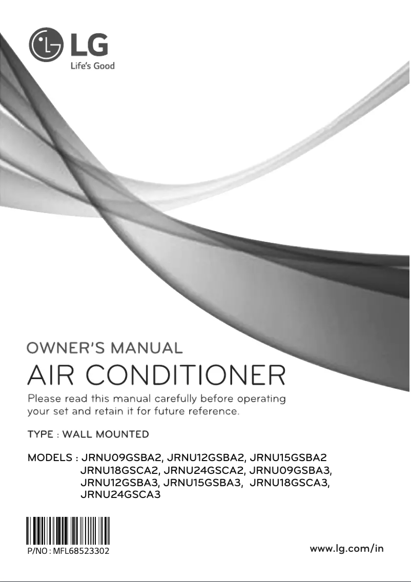 Página 1 del manual Manual de usuario LG JRNU12GSBA3