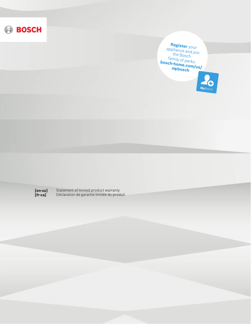 Página nº 1 - Información de garantía Bosch B11CB81SSS