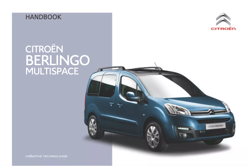 Imagen de la primera página del manual del dispositivo Berlingo MultiSpace (2016)