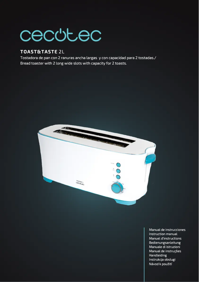 Imagen de la primera página del manual del dispositivo Toast&Taste 2L